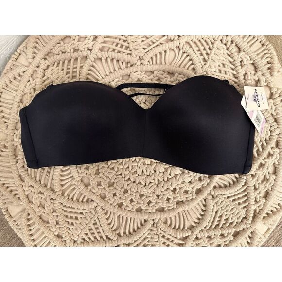 B Tempted Black Convertible Wire Free Strapless Bra Size 32D - Picture 1 of 4